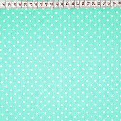 Cotton white dots on mint background