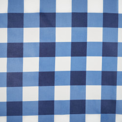 Cotton Fabric Large Blue & Navy Buffalo Check