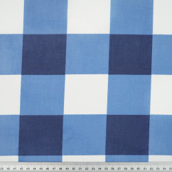 Bawełna 100% krata duża Buffalo niebiesko granatowa – 220 cm