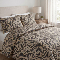 Cotton 100% Beige & Black Zebra Print