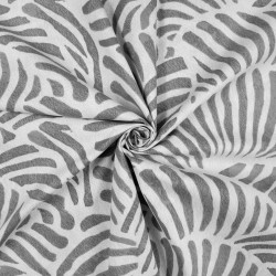 Bawełna 100% wzór zebra szary