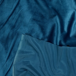 Navy Embossed Check Velvet Fabric