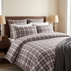 Cotton Fabric Gray Christmas Tartan – 220cm