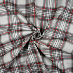 Cotton Fabric Gray Christmas Tartan – 220cm