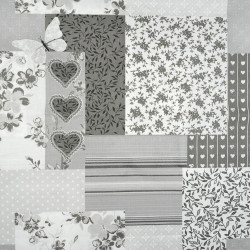 Cotton Fabric Gray Patchwork