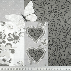Bawełna 100% Patchwork szary