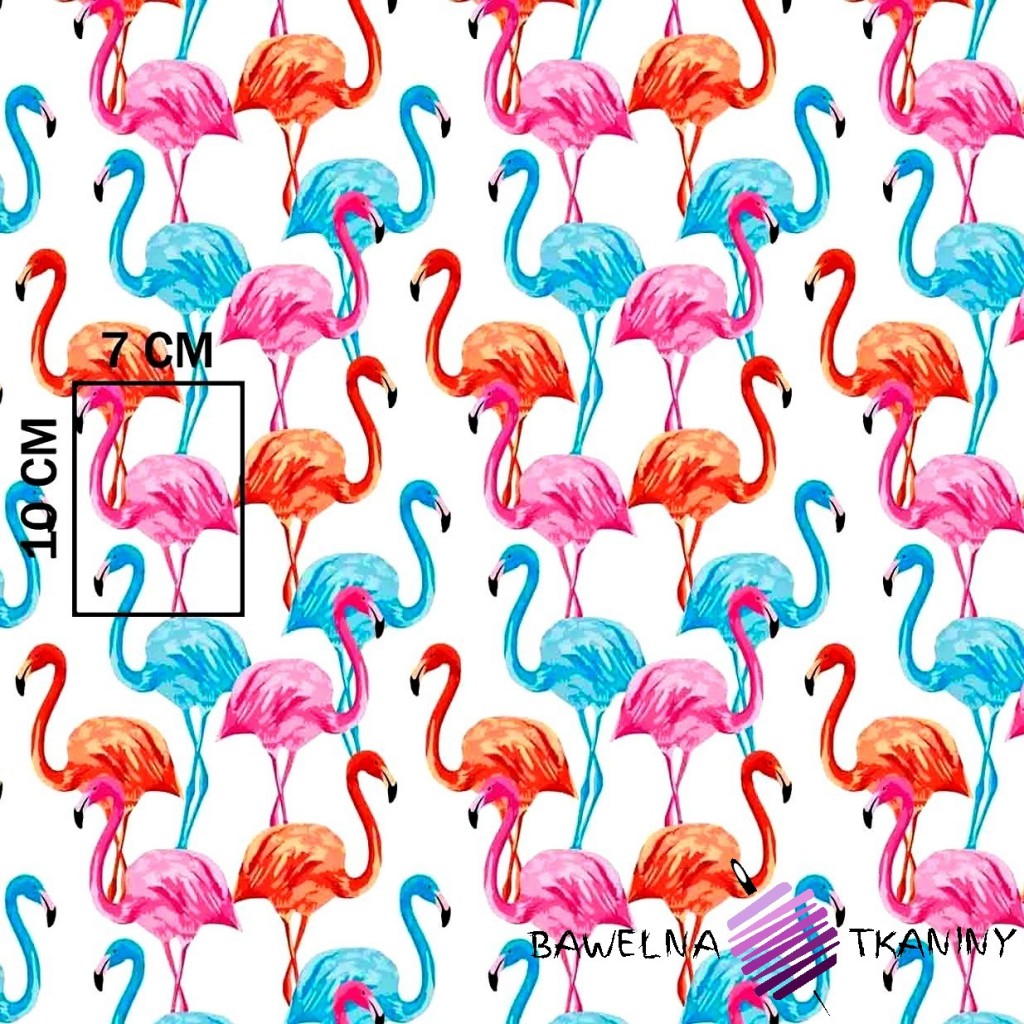 Cotton pink flamingos on a light blue background