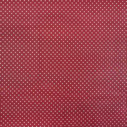 Cotton Fabric with 4mm White Dots on a Burgundy Background