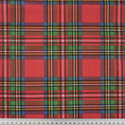 Cotton Fabric Christmas Tartan Red & Green