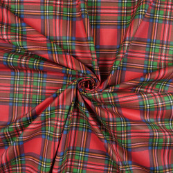 Cotton Fabric Christmas Tartan Red & Green