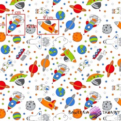 Cotton colorful universe on white background
