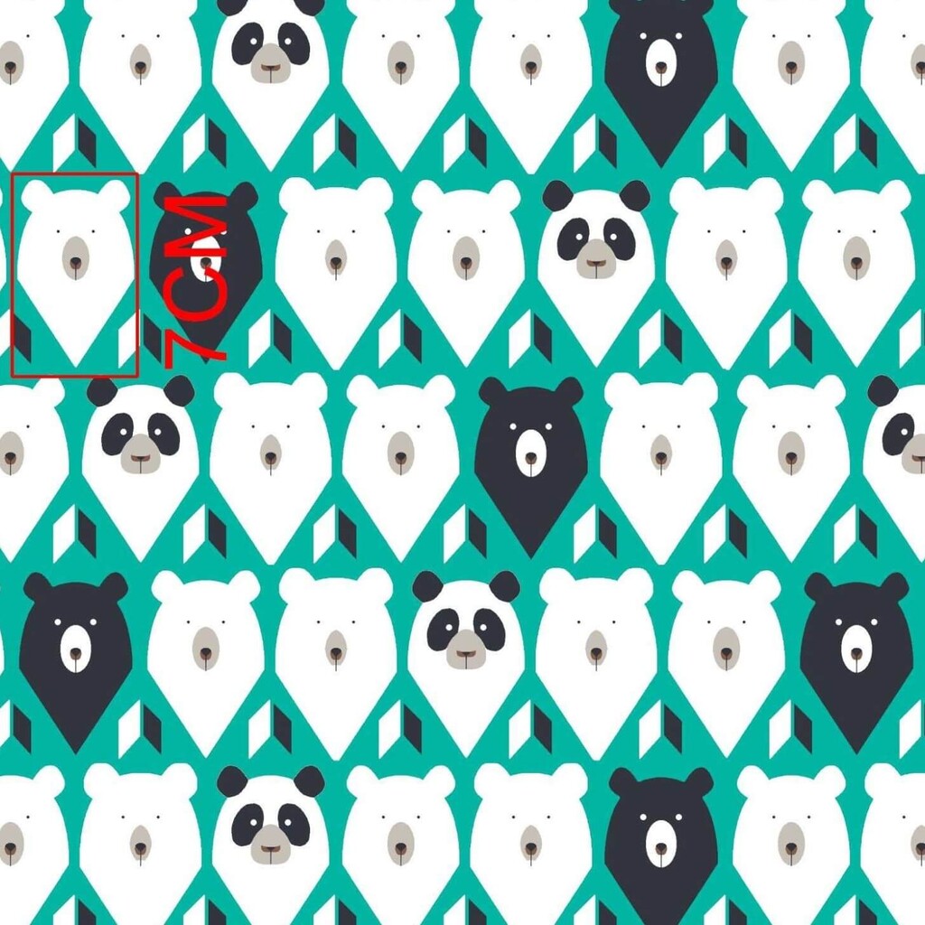 Cotton bears on a green background