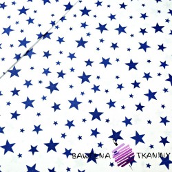 Cotton stars full of small and large navy white background