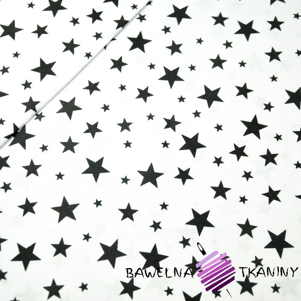 Cotton stars full of small and large black white background