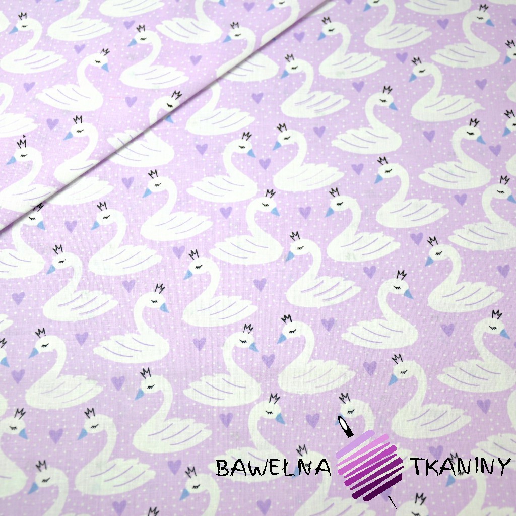 Cotton swans on purple background