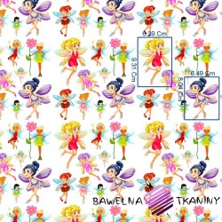 Cotton colourful Tinkerbell on white background