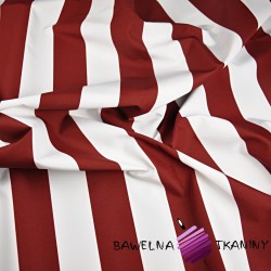 Waterproof fabric burgundy & white stripes