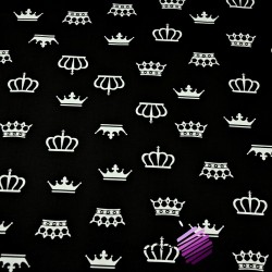 Cotton white crowns on black background
