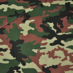 Cotton green & brown camouflage