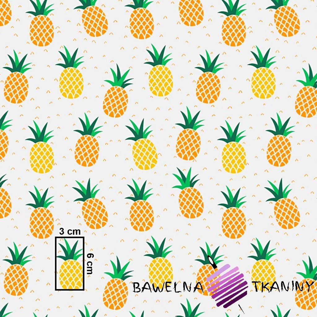 Cotton yellow-orange pineapples on a gray background