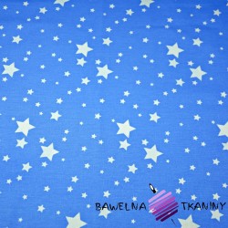 Cotton small galaxy white on a blue background