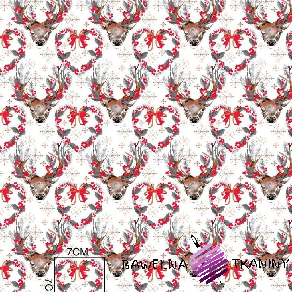 Cotton Gray Christmas reindeer on a white background