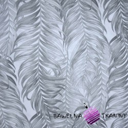 Cotton gray palm leaves on a white background
