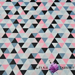 Cotton gray-black triangles on a white background