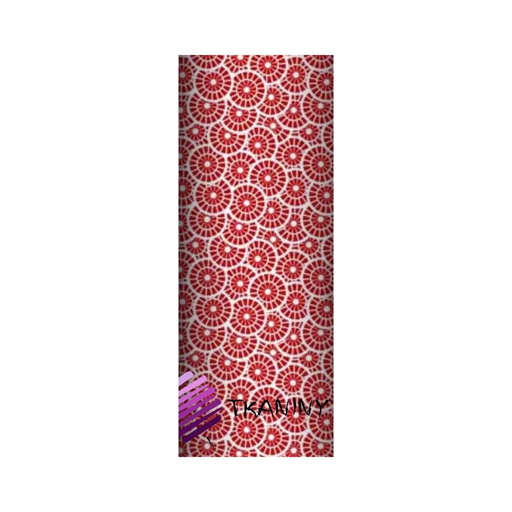 Cotton rosette red on white background
