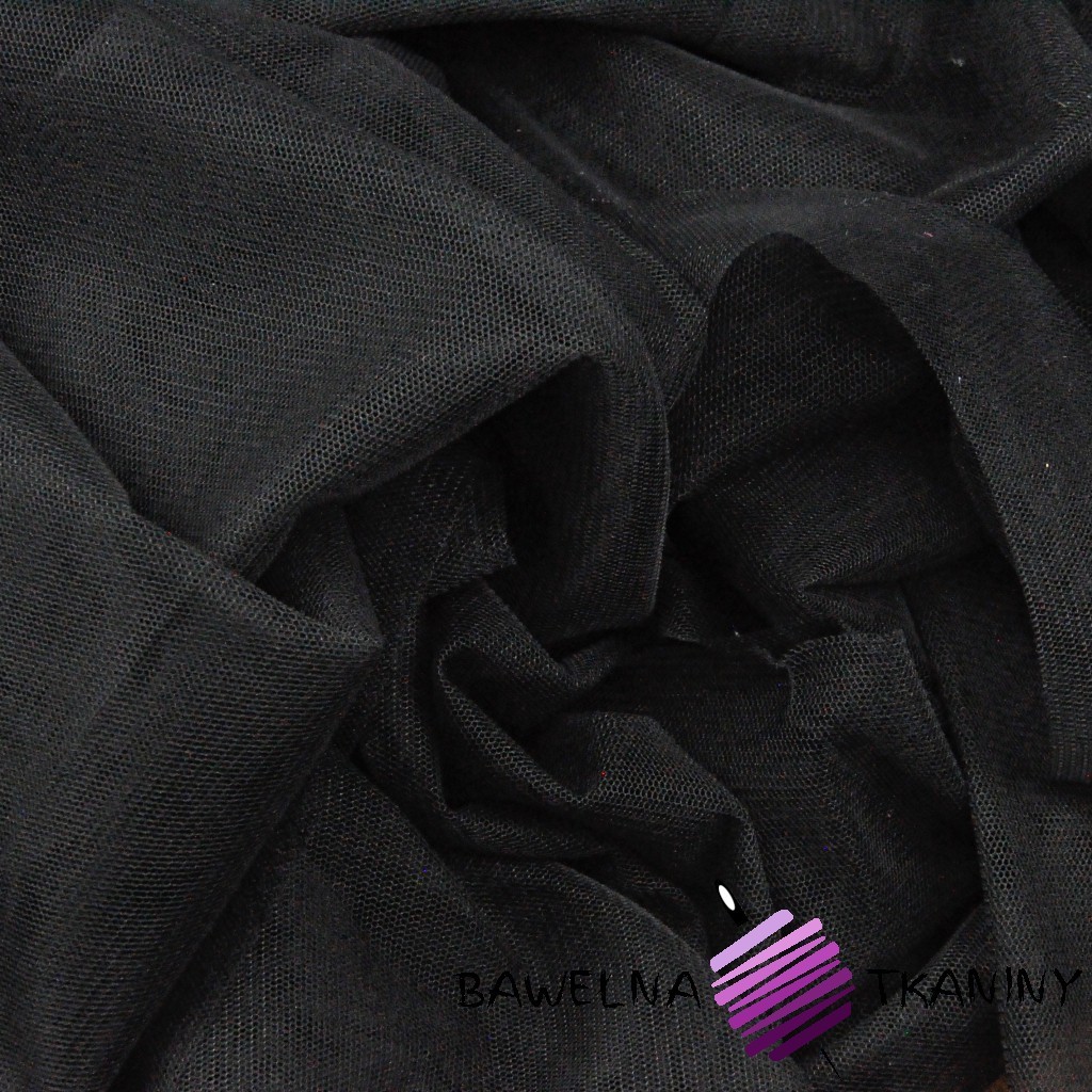 Decorative tulle black - soft