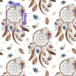 Cotton brown dream catcher on white background