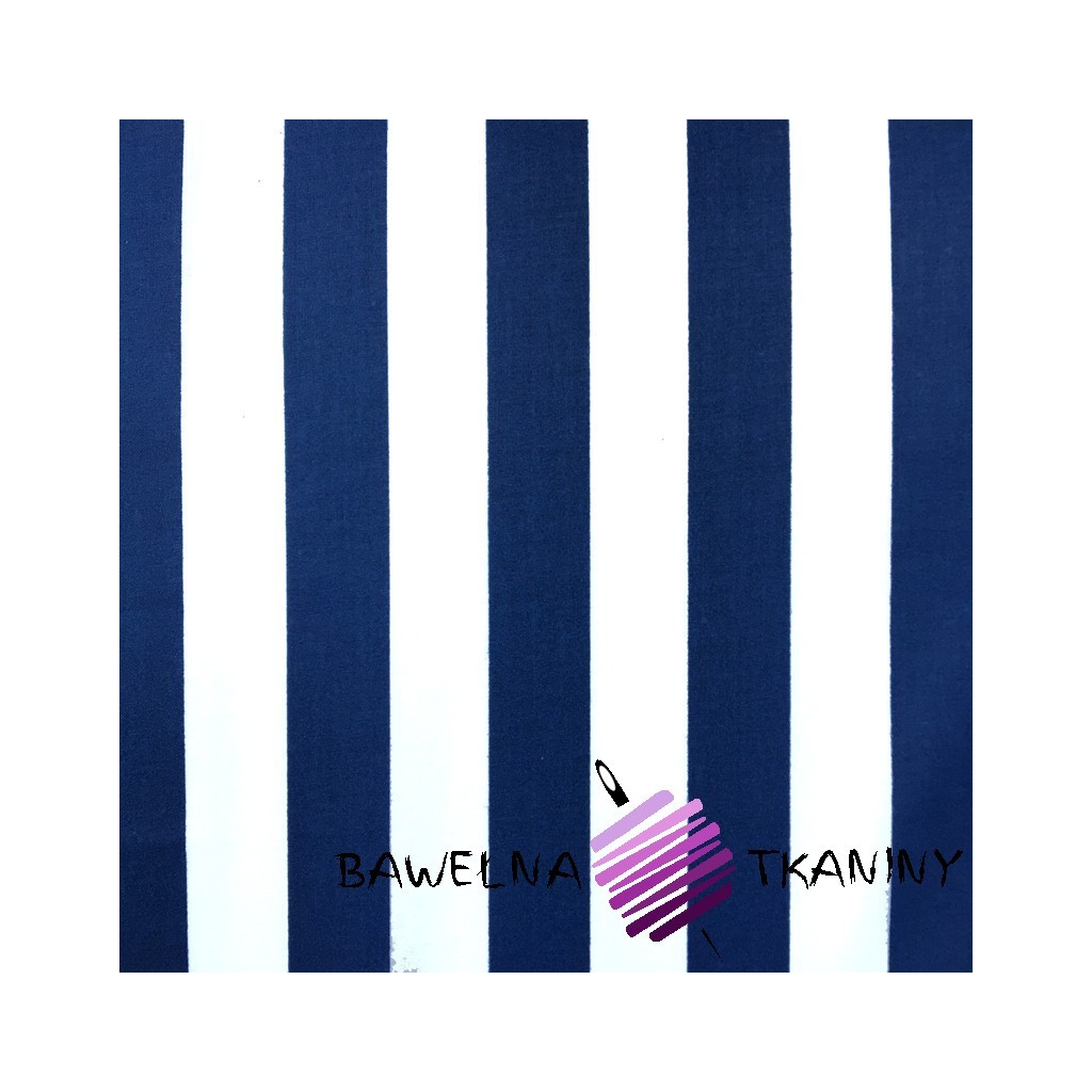 Bawełna stripes navy