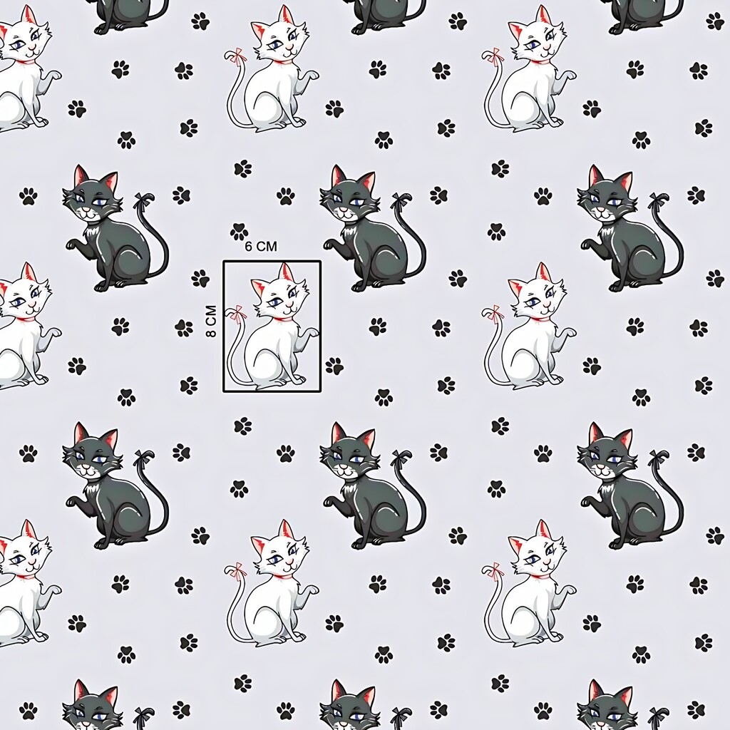 Cotton kitties with paws on a light gray background