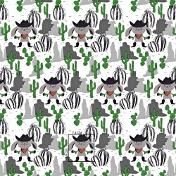Cotton rabbits in the wild west gray-green