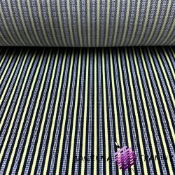 Decorative fabric - black & lime stripes