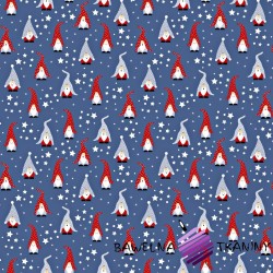 Cotton Christmas pattern sprites on navy blue background