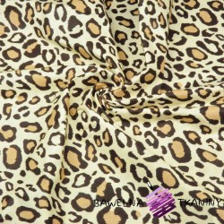 Cotton beige and brown leopard