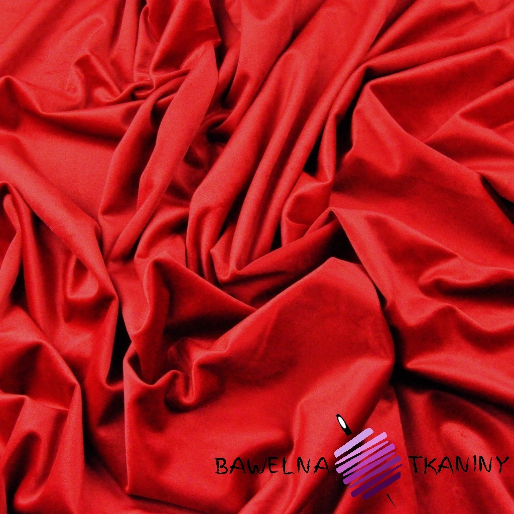 Polyester velvet - red