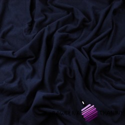 Looped knit - plain dark navy blue