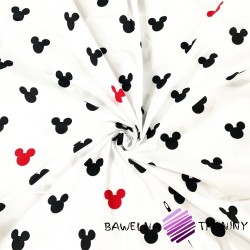 Cotton black & red mickey mouse on white background