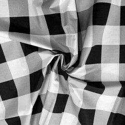 cotton checkered large gray white & black