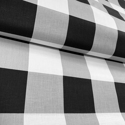 cotton checkered large gray white & black