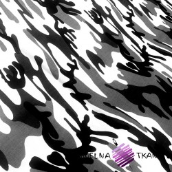 Bawełna wzór MORO czarno-szaro-biały