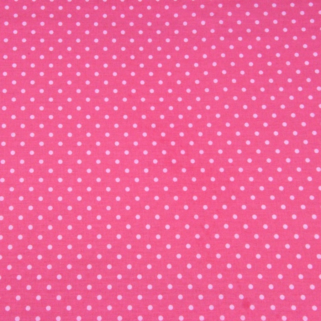 Cotton white dots on a fuchsia background