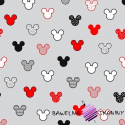 MIKI patterned black red on gray background