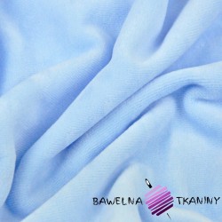 Welur bawełniany odzieżowy - błękitny