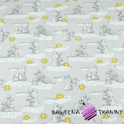 Cotton rabbits with suns on...