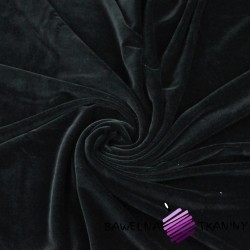 Welur bawełniany odzieżowy - czarny