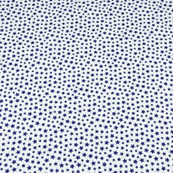 Cotton MINI navy stars on a white background