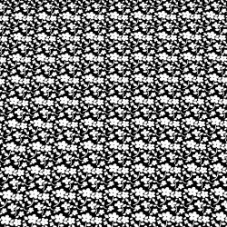 Cotton MIDI white meadow on black background
